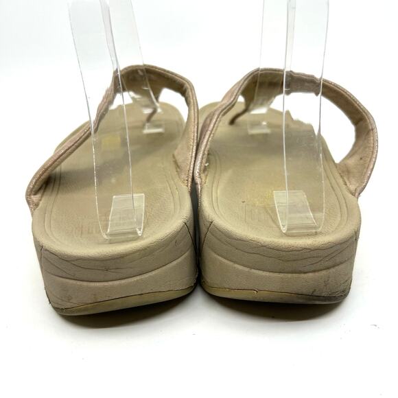 FitFlop Metallic Pink Thong Sandals Women's 10 US - Picture 6 of 9